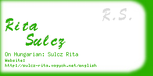 rita sulcz business card